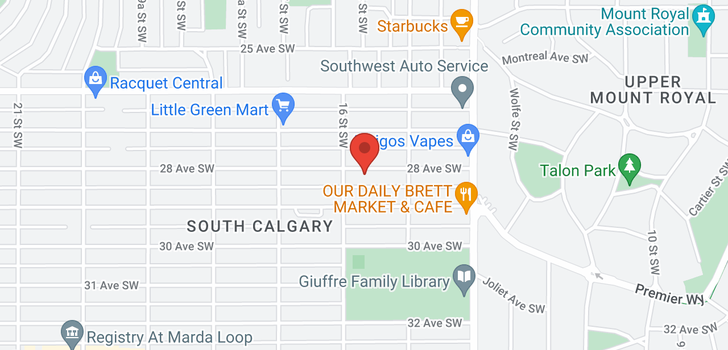map of 403 1631 28 Avenue SW